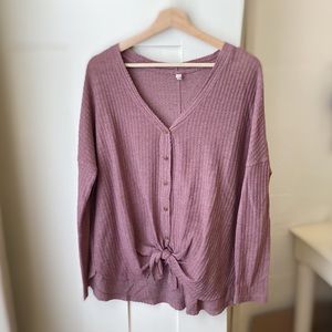 Long Sleeve Waffle Weave Shirt